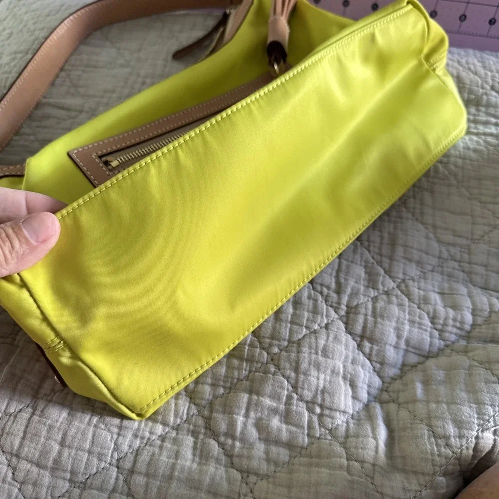 KATE SPADE‎ Sam Icon KSNYL Nylon Small Shoulder Bag Greenlight GUC